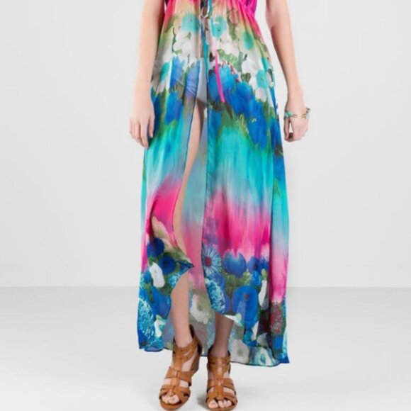 Francesca's‎ Aurora Tropical Halter Swim Coverup Medium/Large - Picture 6 of 15